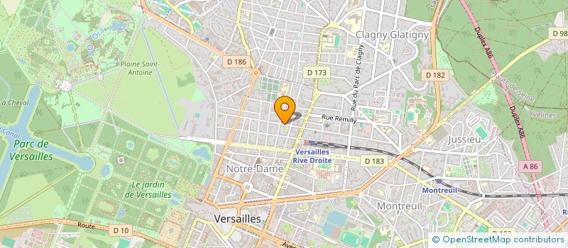 localisation de l'entreprise MADAME VERONIQUE BROSSEAU à VERSAILLES
