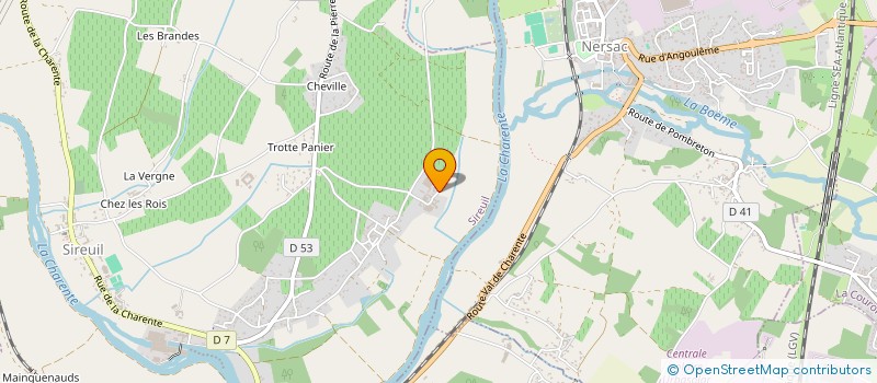 localisation de l'entreprise MADAME VERONIQUE BRU à SIREUIL