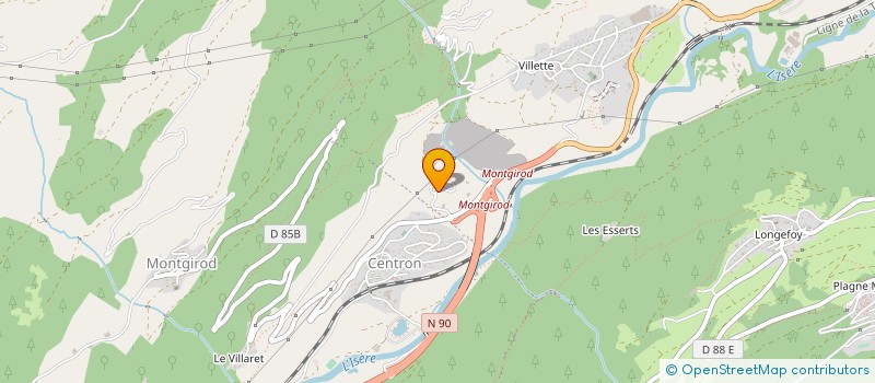 localisation de l'entreprise MADAME VERONIQUE BRUN à LA PLAGNE TARENTAISE