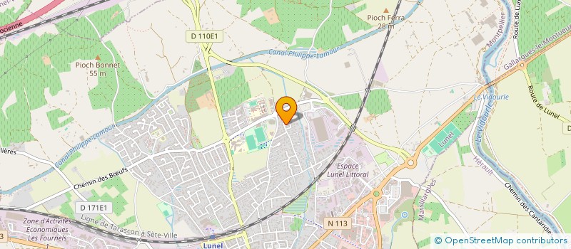 localisation de l'entreprise MADAME VERONIQUE BRUN  LUNEL