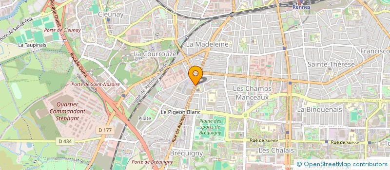 localisation de l'entreprise MADAME VERONIQUE BRUNAIS  ST JACQUES DE LA LANDE