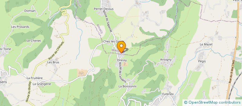 localisation de l'entreprise MADAME VERONIQUE BRUNEAU à MASSINGY
