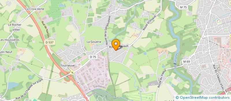 localisation de l'entreprise MADAME VERONIQUE BUGE  LA CHAPELLE-SUR-ERDRE