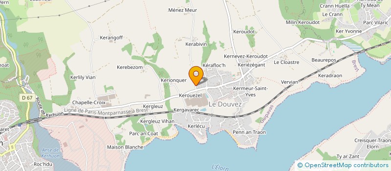 localisation de l'entreprise MADAME VERONIQUE BUREL  GUIPAVAS