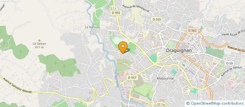 localisation de l'entreprise MADAME VERONIQUE BURTIN à DRAGUIGNAN