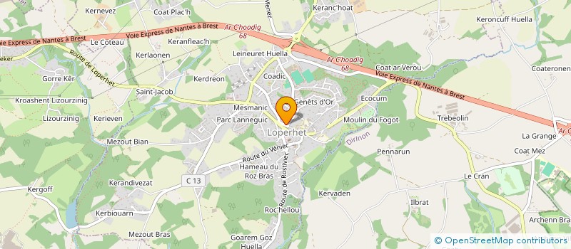 localisation de l'entreprise MADAME VERONIQUE CAROFF à BREST