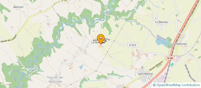 localisation de l'entreprise MADAME VERONIQUE CAZALS  TAURIAC-DE-NAUCELLE