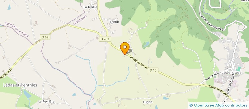 localisation de l'entreprise MADAME VERONIQUE CAZOTTES  LEDERGUES