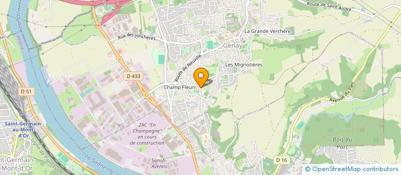 localisation de l'entreprise MADAME VERONIQUE CHAMPOUX  GENAY