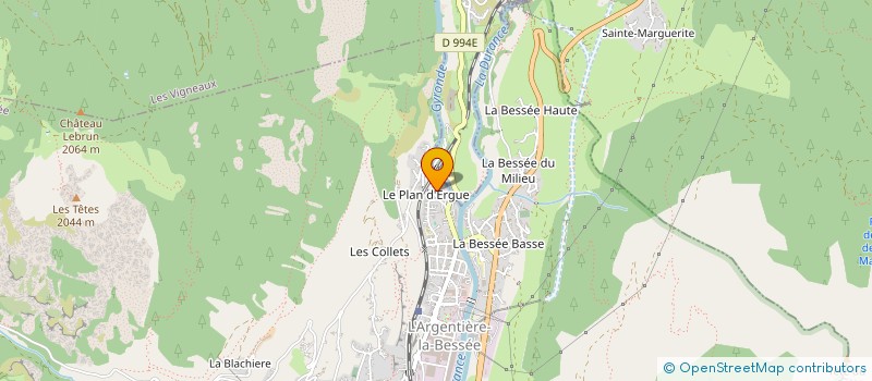 localisation de l'entreprise MADAME VERONIQUE CHAUD à L'ARGENTIERE-LA-BESSEE