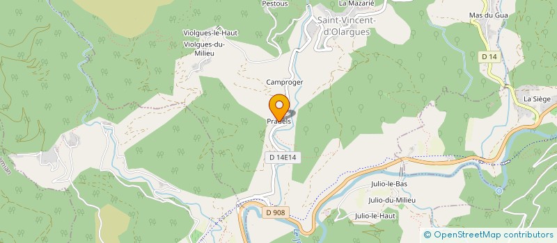 localisation de l'entreprise MADAME VERONIQUE CHAUVEAU à SAINT VINCENT D'OLARGUES