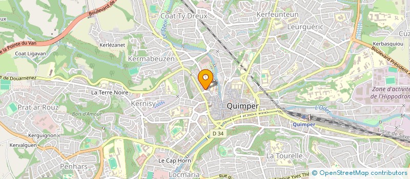 localisation de l'entreprise MADAME VERONIQUE CHEREAU à QUIMPER