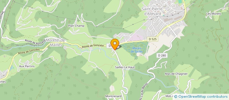 localisation de l'entreprise MADAME VERONIQUE CHEVALIER  CRETS EN BELLEDONNE