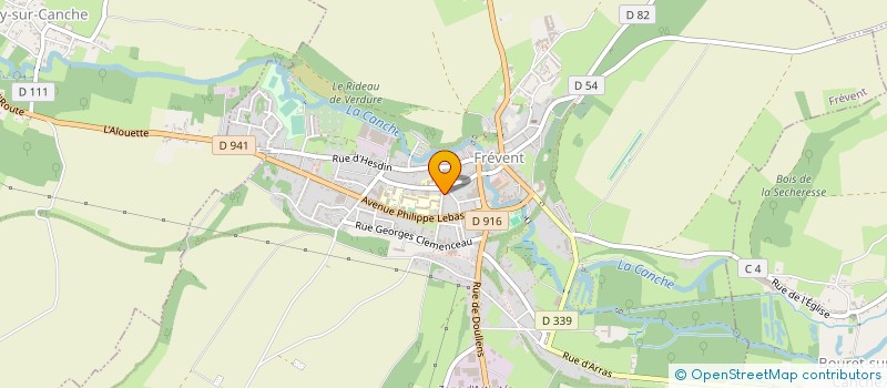 localisation de l'entreprise MADAME VERONIQUE CHEVRIN à FREVENT