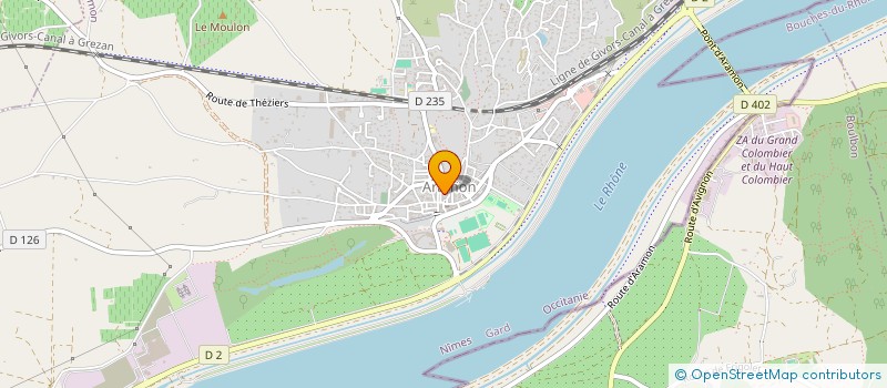 localisation de l'entreprise MADAME VERONIQUE COMBELONGE  ARAMON