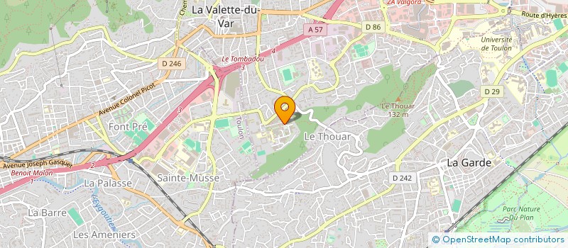 localisation de l'entreprise MADAME VERONIQUE COQUILLAT à LA VALETTE-DU-VAR