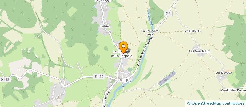 localisation de l'entreprise MADAME VERONIQUE COUDRE  TREIGNY-PERREUSE-SAINTE-COLOMBE