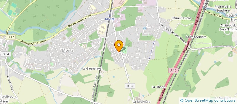 localisation de l'entreprise MADAME VERONIQUE COUTE  MONTS