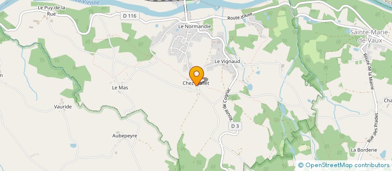 localisation de l'entreprise MADAME VERONIQUE COUTET à SAINT-VICTURNIEN
