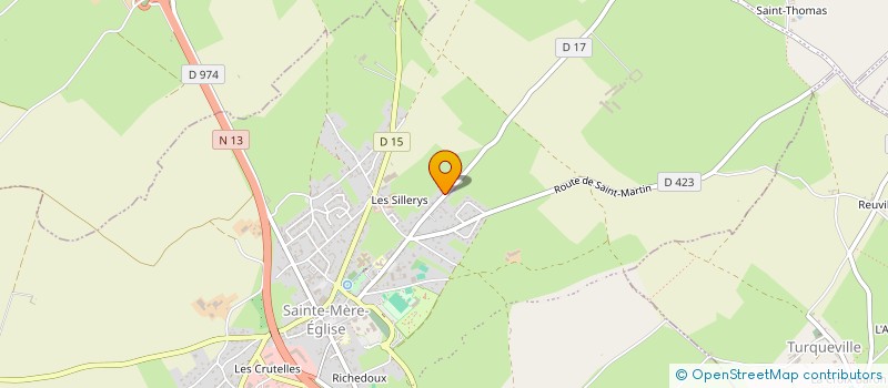 localisation de l'entreprise MADAME VERONIQUE COUVREUR  SAINTE-MERE-EGLISE