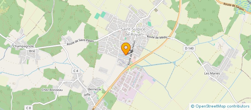 localisation de l'entreprise MADAME VERONIQUE CUVILLERS  SAINT-SULPICE-DE-ROYAN