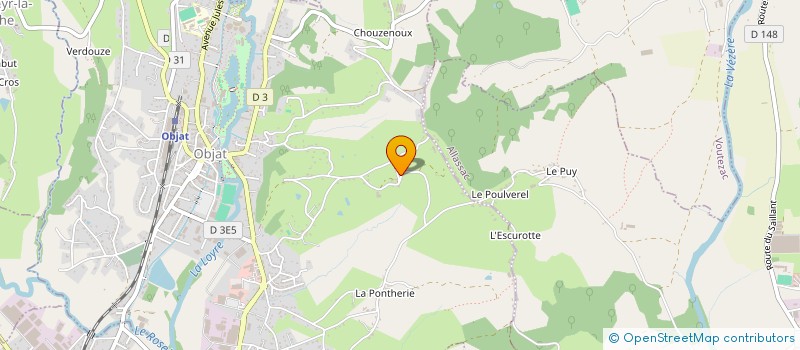 localisation de l'entreprise MADAME VERONIQUE DANJON  VOUTEZAC