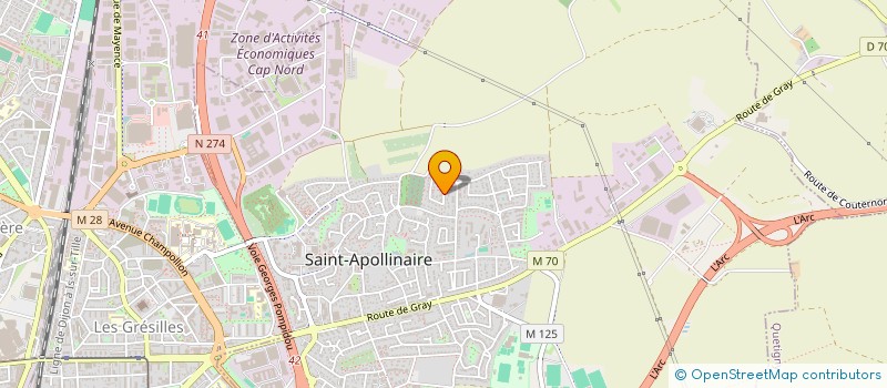 localisation de l'entreprise MADAME VERONIQUE DASSE à SAINT-APOLLINAIRE