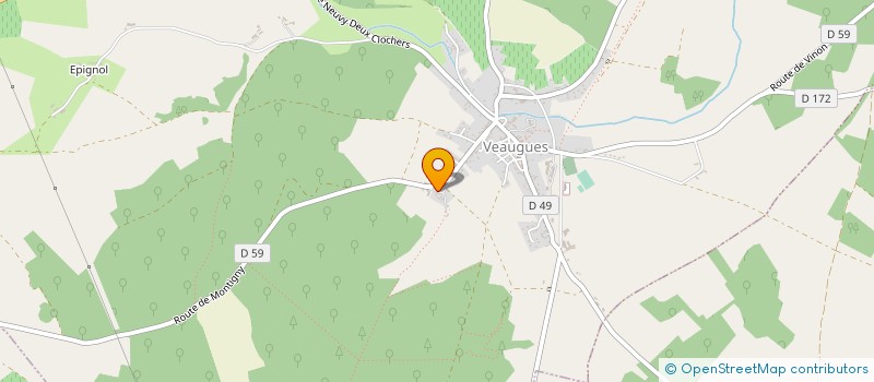 localisation de l'entreprise MADAME VERONIQUE DAVOIGNIOT  VEAUGUES