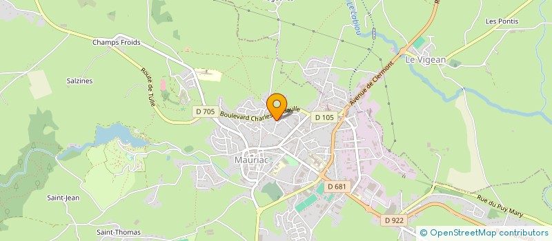localisation de l'entreprise MADAME VERONIQUE DE DOUHET D'AUZERS à MAURIAC