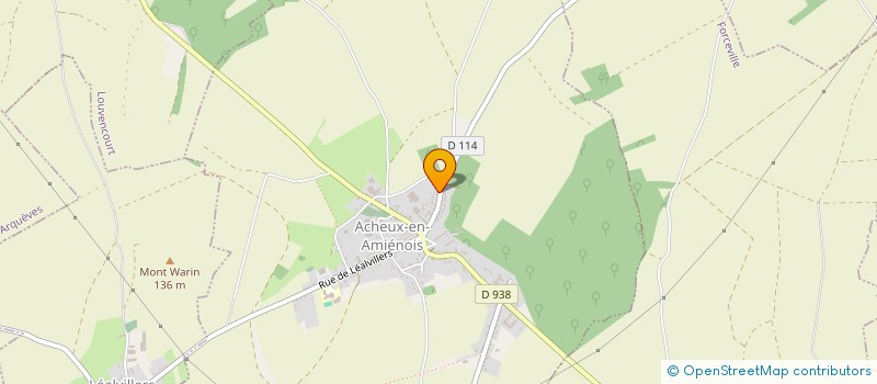 localisation de l'entreprise MADAME VERONIQUE DE PAERMENTIER à ACHEUX-EN-AMIENOIS
