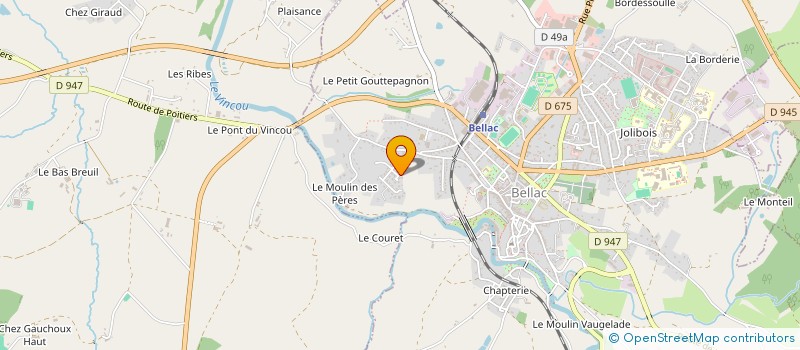 localisation de l'entreprise MADAME VERONIQUE DELBEGUE  BELLAC