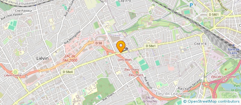 localisation de l'entreprise MADAME VERONIQUE DELCROIX  LIEVIN