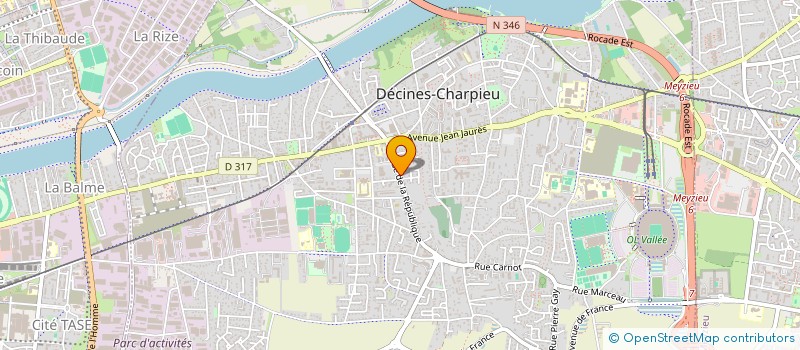 localisation de l'entreprise MADAME VERONIQUE DELERUE  DECINES-CHARPIEU