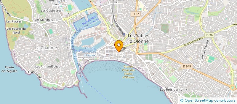 localisation de l'entreprise MADAME VERONIQUE DEMEURANT à LES SABLES D'OLONNE