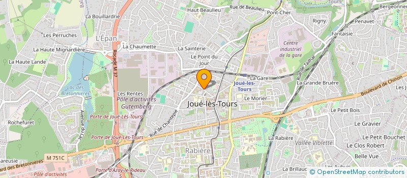 localisation de l'entreprise MADAME VERONIQUE DENIEAU à JOUE-LES-TOURS