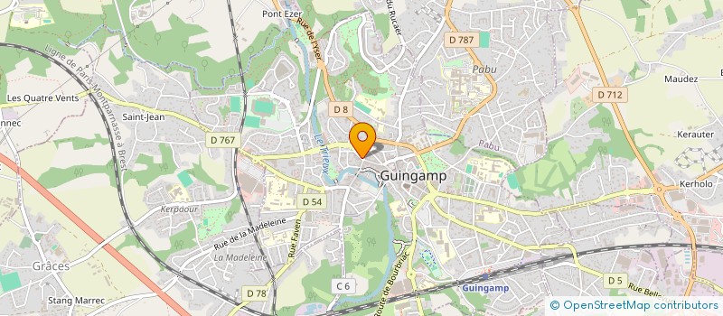 localisation de l'entreprise MADAME VERONIQUE DENIS à GUINGAMP