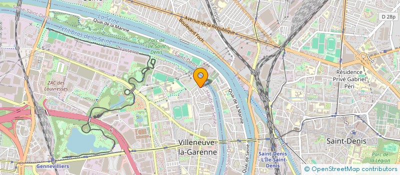 localisation de l'entreprise MADAME VERONIQUE DEQUIDT  VILLENEUVE-LA-GARENNE