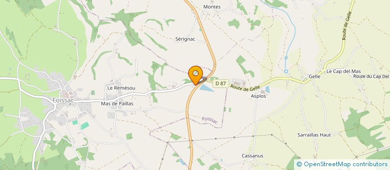 localisation de l'entreprise MADAME VERONIQUE DETRUIT  FOISSAC