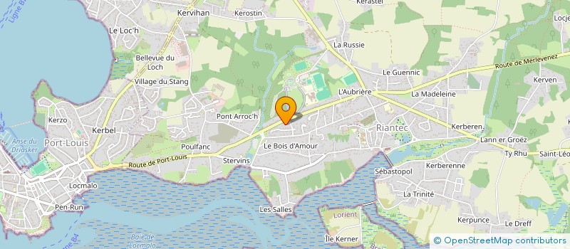 localisation de l'entreprise MADAME VERONIQUE DEVEZ  RIANTEC