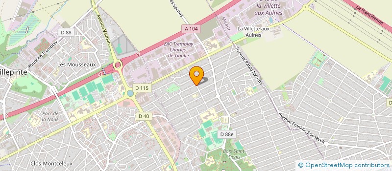 localisation de l'entreprise MADAME VERONIQUE DJEDOU à TREMBLAY-EN-FRANCE