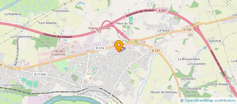 localisation de l'entreprise MADAME VERONIQUE DOIZY  TONNAY-CHARENTE