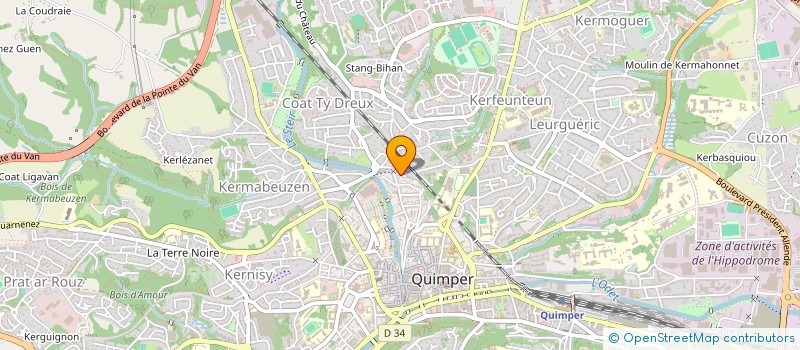 localisation de l'entreprise MADAME VERONIQUE DOUAY à QUIMPER