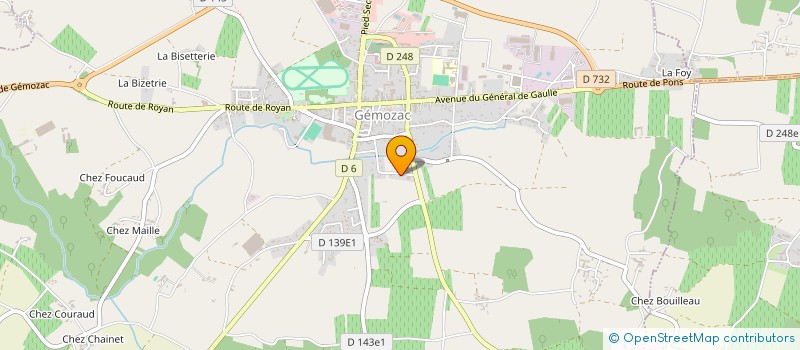 localisation de l'entreprise MADAME VERONIQUE DUBOIL  GEMOZAC