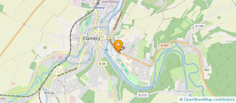 localisation de l'entreprise MADAME VERONIQUE DUBOIS à CLAMECY