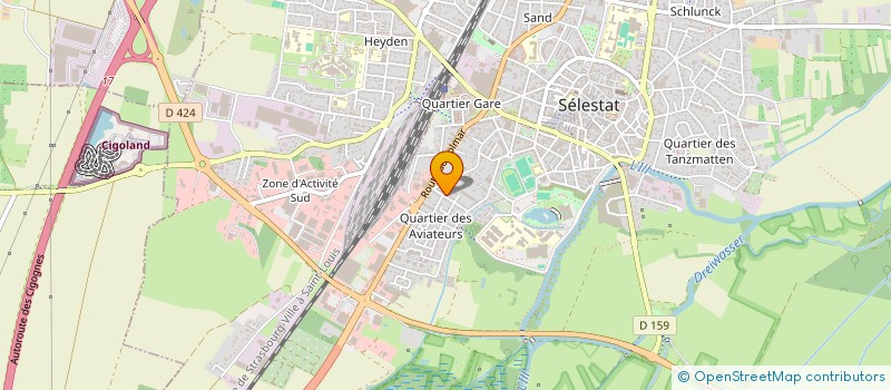 localisation de l'entreprise MADAME VERONIQUE DUC  SELESTAT