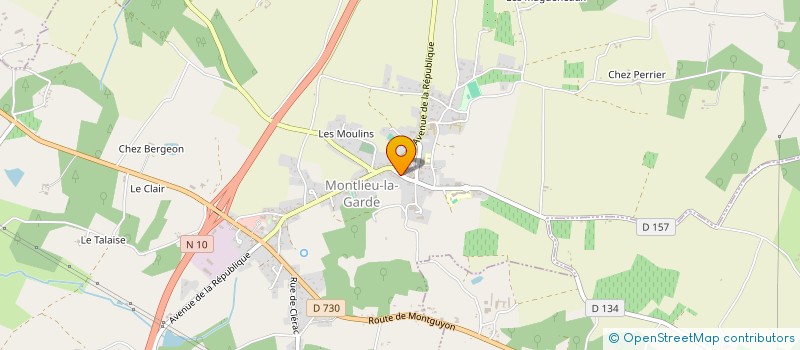 localisation de l'entreprise MADAME VERONIQUE DUMAS  MONTLIEU-LA-GARDE