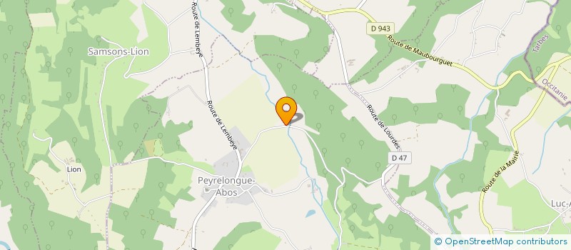 localisation de l'entreprise MADAME VERONIQUE DUPLEIX  PEYRELONGUE-ABOS