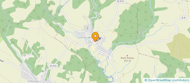 localisation de l'entreprise MADAME VERONIQUE DUPONT à CENNE-MONESTIES