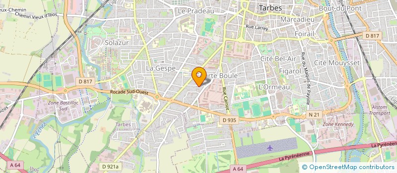 localisation de l'entreprise MADAME VERONIQUE ESPINASSE à TARBES