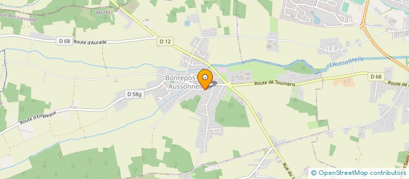 localisation de l'entreprise MADAME VERONIQUE EVEILLE à BONREPOS-SUR-AUSSONNELLE